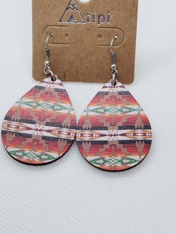 Sedona Sun Teardrop Wood Earrings