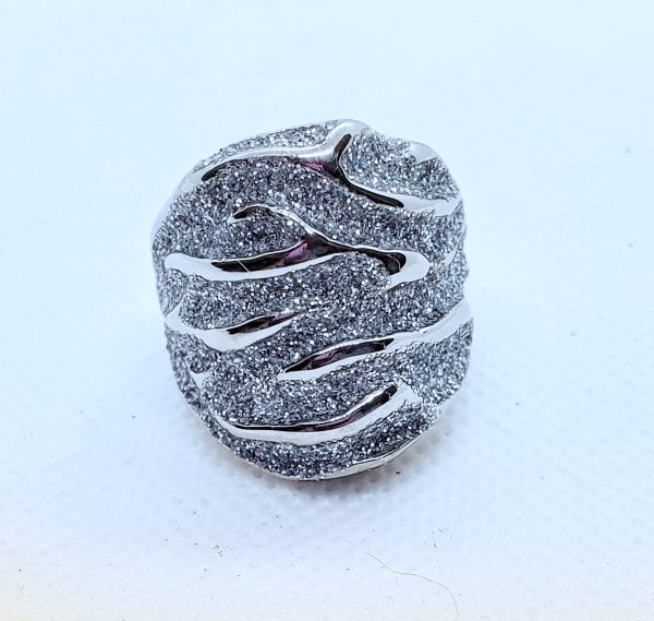 Stainless Steel Stardust Accent Ring