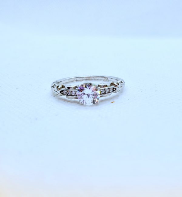 Sterling Silver Timeless Round Cut Clear CZ Engagement Ring